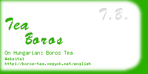 tea boros business card